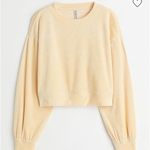 H&M ribbed velour crop top and leggings size large